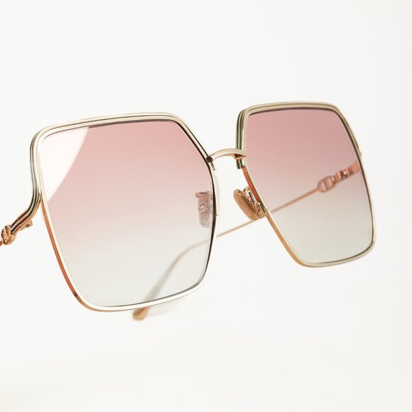 Christian Dior EverDior S1U Gold-Tone Square Sunglasses - Picture 5 of 11